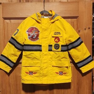 Disney Kids Planes Firefighter Yellow Rainjacket 4